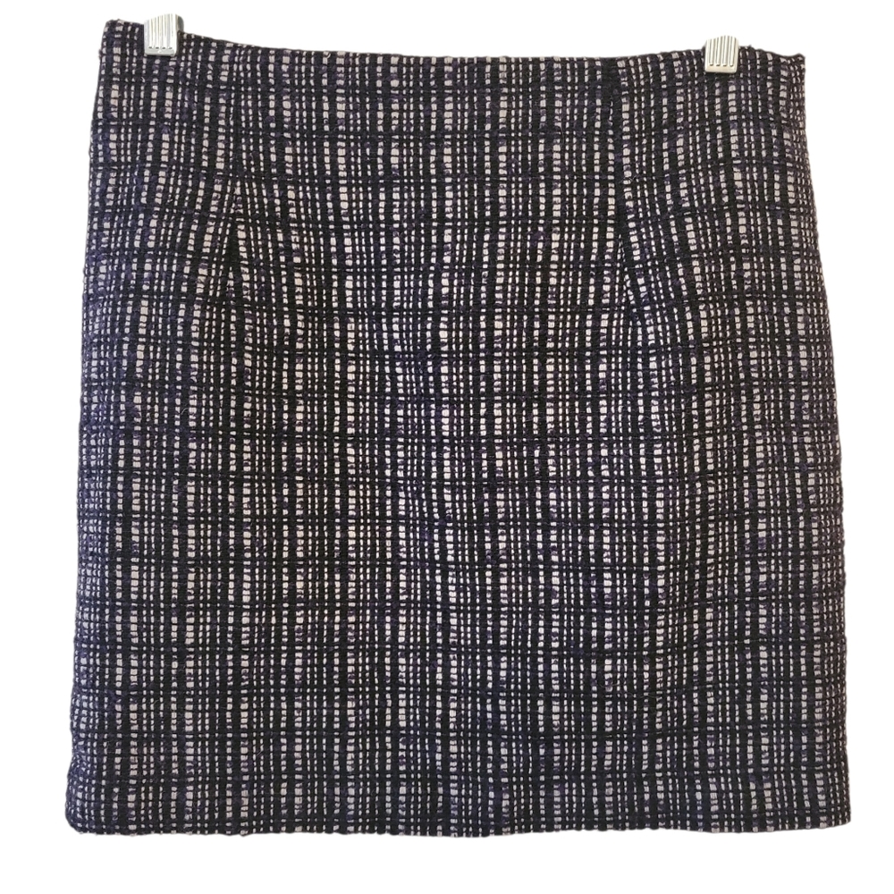 Kenar Purple & Black Tweed Mini Skirt Size 2
